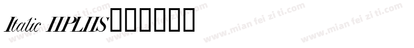 Italic HPLHS字体转换